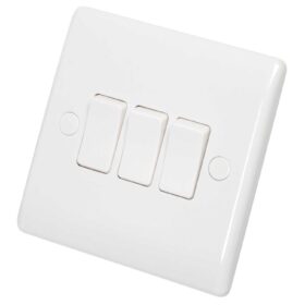 HA 3 Gang Switch – White Finish