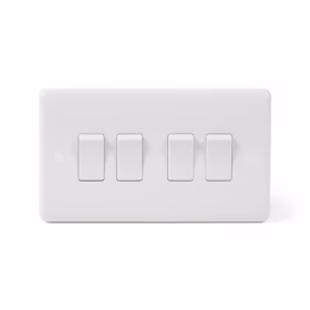 HA 4 Gang Switch – White Finish